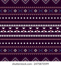 Ancient echoes Aztec geometric seamless patterns southwest Navajo Native American tribal ethnic colorful for textile printing