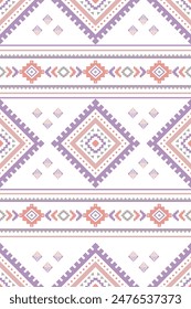 Ancient echoes Aztec geometric seamless patterns southwest Navajo Native American tribal ethnic colorful for textile printing