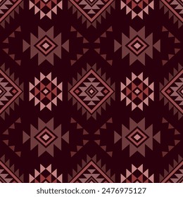 Ancient echoes Aztec geometric seamless patterns southwest Navajo Native American tribal ethnic colorful for textile printing