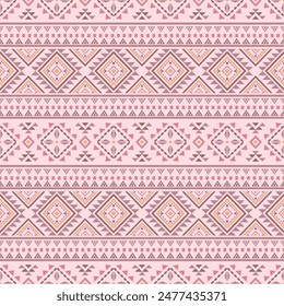 Ancient echoes Aztec geometric seamless patterns southwest Navajo Native American tribal ethnic colorful for textile printing