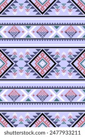 Ancient echoes Aztec geometric seamless patterns southwest Navajo Native American tribal ethnic colorful for textile printing