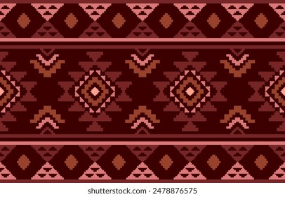 Antiguos ecos Aztec geométricos patrones sin fisuras suroeste Navajo Nativo Americano étnico tribal colorido para impresión textil