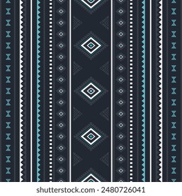 Ancient echoes Aztec geometric seamless patterns southwest Navajo Native American tribal ethnic colorful for textile printing