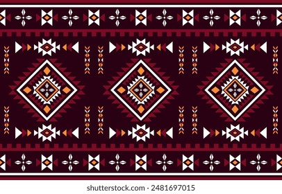 Ancient echoes Aztec geometric seamless patterns southwest Navajo Native American tribal ethnic colorful for textile printing