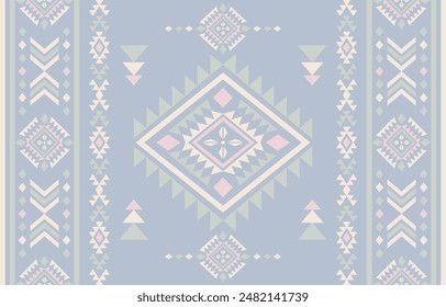 Ancient echoes Aztec geometric seamless patterns southwest Navajo Native American tribal ethnic colorful for textile printing