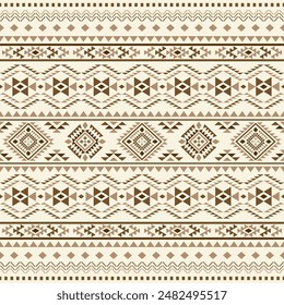Ancient echoes Aztec geometric seamless patterns southwest Navajo Native American tribal ethnic colorful for textile printing
