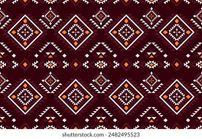 Ancient echoes Aztec geometric seamless patterns southwest Navajo Native American tribal ethnic colorful for textile printing