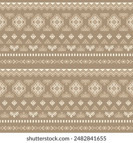 Ancient echoes Aztec geometric seamless patterns southwest Navajo Native American tribal ethnic colorful for textile printing