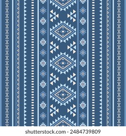 Ancient echoes Aztec geometric seamless patterns southwest Navajo Native American tribal ethnic colorful for textile printing