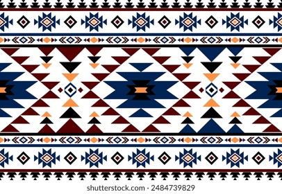 Alte Echos Azteken geometrische nahtlose Muster Südwest Navajo Indianer Stamm ethnisch bunt für den Textildruck