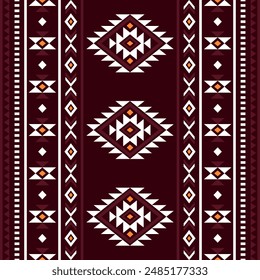 Ancient echoes Aztec geometric seamless patterns southwest Navajo Native American tribal ethnic colorful for textile printing