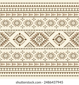 Ancient echoes Aztec geometric seamless patterns southwest Navajo Native American tribal ethnic colorful for textile printing