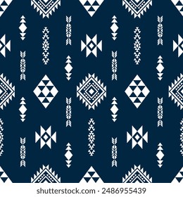 Ancient echoes Aztec geometric seamless patterns southwest Navajo Native American tribal ethnic colorful for textile printing