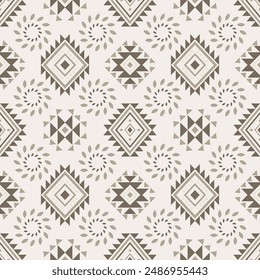 Ancient echoes Aztec geometric seamless patterns southwest Navajo Native American tribal ethnic colorful for textile printing