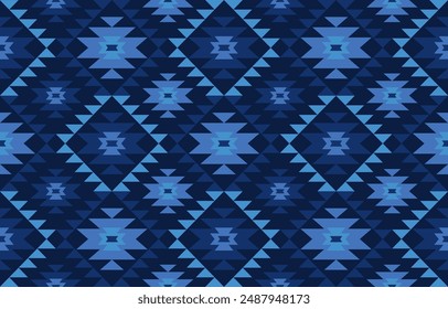 Ancient echoes Aztec geometric seamless patterns southwest Navajo Native American tribal ethnic colorful for textile printing