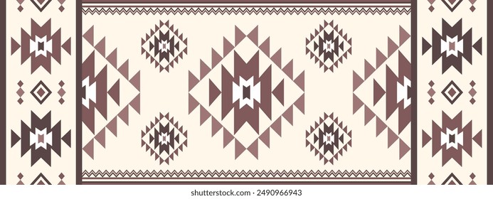 Ancient echoes Aztec geometric seamless patterns southwest Navajo Native American tribal ethnic colorful for textile printing