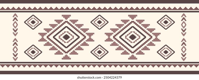Ancient echoes Aztec geometric seamless patterns southwest Navajo Native American tribal ethnic colorful for textile printing