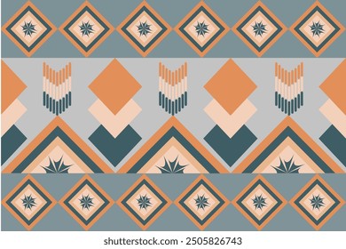 Ancient echoes Aztec geometric seamless patterns southwest Navajo Native American tribal ethnic colorful for textile printing
