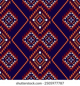 Antiguos ecos aztecas geométricos patrones sin fisuras al suroeste Navajo Nativo americano tribal étnico colorido para la impresión textil