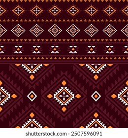 Ancient echoes Aztec geometric seamless patterns southwest Navajo Native American tribal ethnic colorful for textile printing