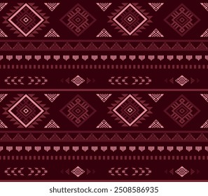 Ecos antigos padrões geométricos astecas sem emenda sudoeste Navajo nativo americano tribal étnico colorido para impressão têxtil