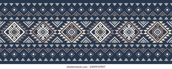 Ancient echoes Aztec geometric seamless patterns southwest Navajo Native American tribal ethnic colorful for textile printing