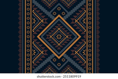 Ancient echoes Aztec geometric seamless patterns southwest Navajo Native American tribal ethnic colorful for textile printing
