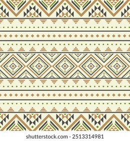 Ancient echoes Aztec geometric seamless patterns southwest Navajo Native American tribal ethnic colorful for textile printing