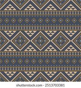 Ancient echoes Aztec geometric seamless patterns southwest Navajo Native American tribal ethnic colorful for textile printing