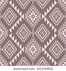 Ancient echoes Aztec geometric seamless patterns southwest Navajo Native American tribal ethnic colorful for textile printing