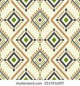 Ancient echoes Aztec geometric seamless patterns southwest Navajo Native American tribal ethnic colorful for textile printing