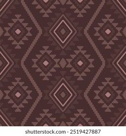 Ecos antigos padrões geométricos astecas sem emenda sudoeste Navajo nativo americano tribal étnico colorido para impressão têxtil