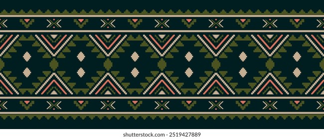 Antiguos ecos aztecas geométricos patrones sin fisuras al suroeste Navajo Nativo americano tribal étnico colorido para la impresión textil