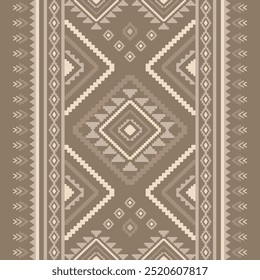 Ancient echoes Aztec geometric seamless patterns southwest Navajo Native American tribal ethnic colorful for textile printing
