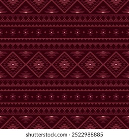 Antike Echos Aztec geometrische nahtlose Muster Südwesten Navajo Indianer Stamm ethnisch bunt für Stoffdruck