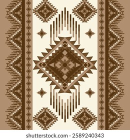 Ancient echoes Aztec geometric seamless patterns southwest Navajo Native American tribal ethnic black and white for textile printing