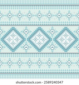 Ancient echoes Aztec geometric seamless patterns southwest Navajo Native American tribal ethnic black and white for textile printing