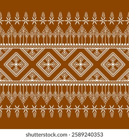 Ancient echoes Aztec geometric seamless patterns southwest Navajo Native American tribal ethnic black and white for textile printing