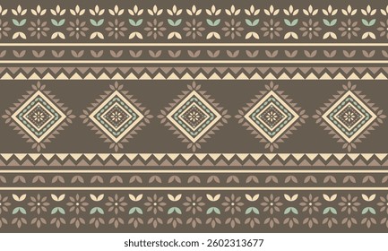 Ancient echoes Aztec geometric seamless patterns southwest Navajo Native American tribal ethnic colorful for textile printing