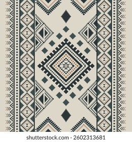 Ancient echoes Aztec geometric seamless patterns southwest Navajo Native American tribal ethnic colorful for textile printing