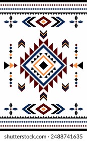 Ancient echoes southwest geometric seamless patterns Aztec Navajo Native American tribal ethnic colorful for textile printing