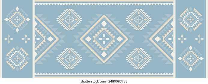 Ancient echoes southwest geometric seamless patterns Aztec Navajo Native American tribal ethnic colorful for textile printing