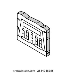 ancient egypt abu simbel isometric icon vector. ancient egypt abu simbel sign. isolated symbol illustration