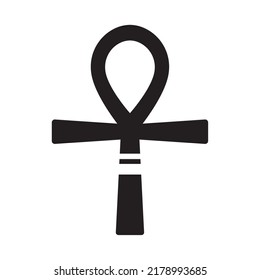 ancient egypt ankh over white