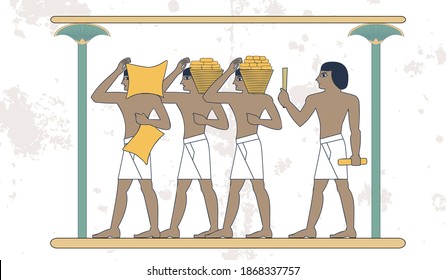 Ancient egypt background. Egypt builders composition. Historical background. Ancient people Egypt murals, Ancient Egypt people, people of the Nyle