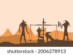 ancient egypt background with pyramids background.