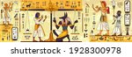 Ancient egypt background.Egyptian hieroglyph and symbolAncient culture sing and symbol.Anubis.Pharaoh.