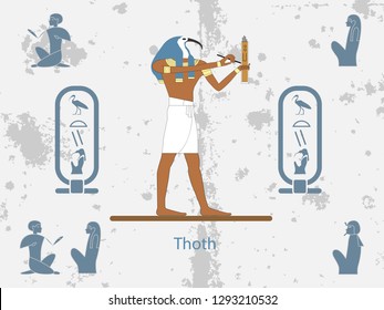 Ancient egypt backgrounds. Thoth is one of the ancient Egyptian deities. He served as scribe of the gods