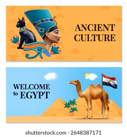 Ancient Egypt banners horizontal Collection