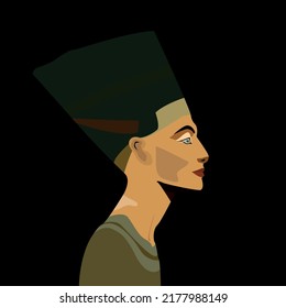 Ancient Egypt character illustration. Fresco. Flat style. Vector graphics.